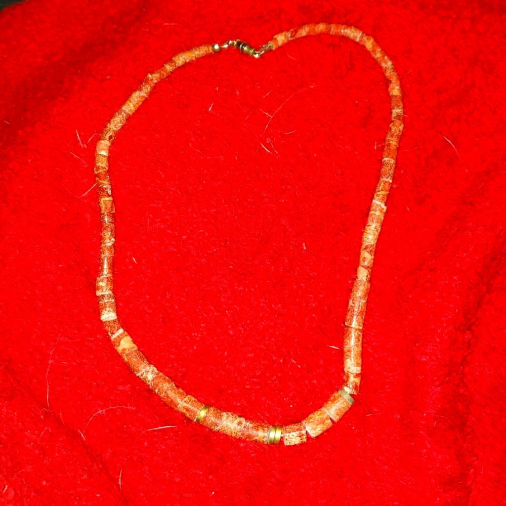 Antique now endangered red coral necklace
